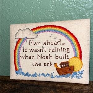 Embroidered Rainbow Wall Art Noah’s Ark